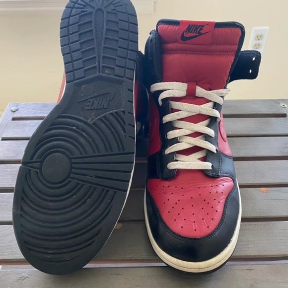 Nike Dunk High Premium Bred Varsity Red 2010 black Red - Picture 3 of 4